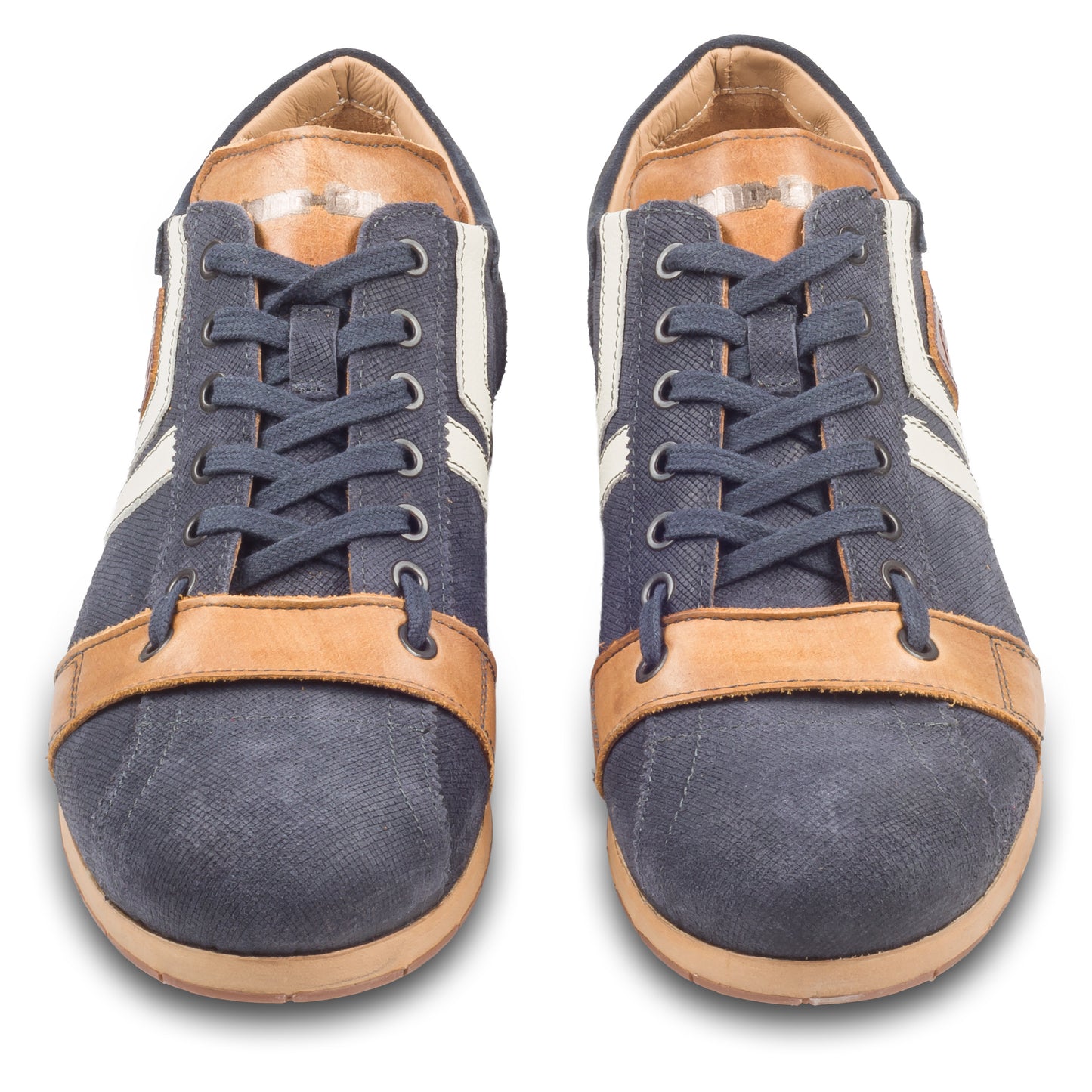 KAMO-GUTSU Sneaker Herren blau/weiß - robustes Rauleder (TIFO-030 cancun + deep blue)