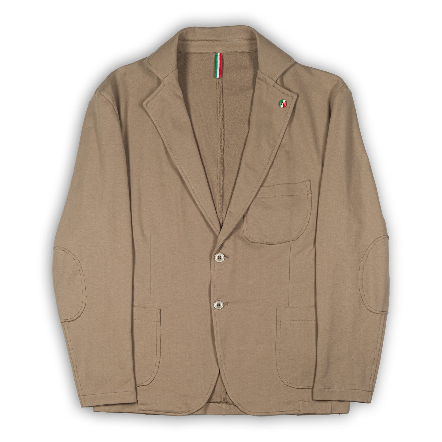 KARL MOMMOO Italienisches Herren-Sakko, beige Baumwolle. Ansicht Vorderseite
