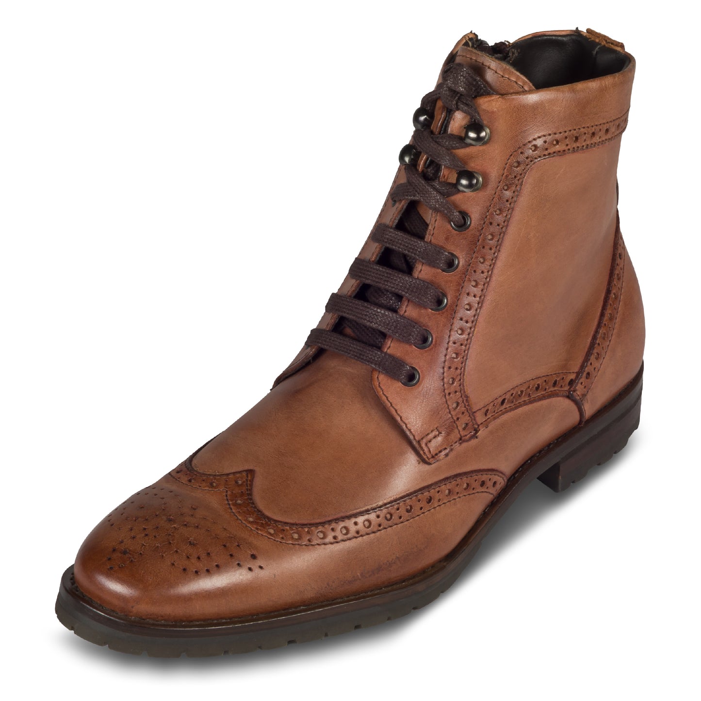 Nicola Benson | Budapester-Stiefelette Herren braun (9235A) - Reißverschluß, Warmfutter | Gr. 42 SALE %