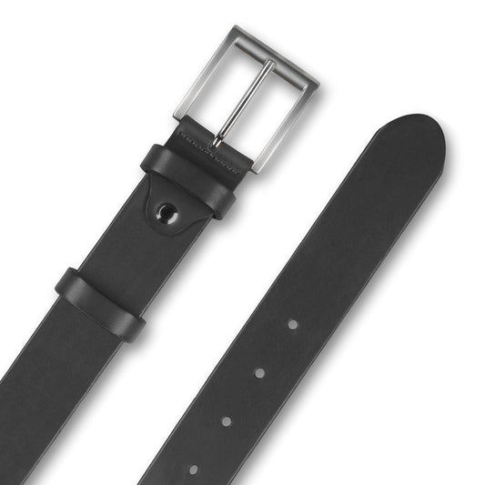 Ledergürtel grau ohne Naht, Schließe silber Detailansichten