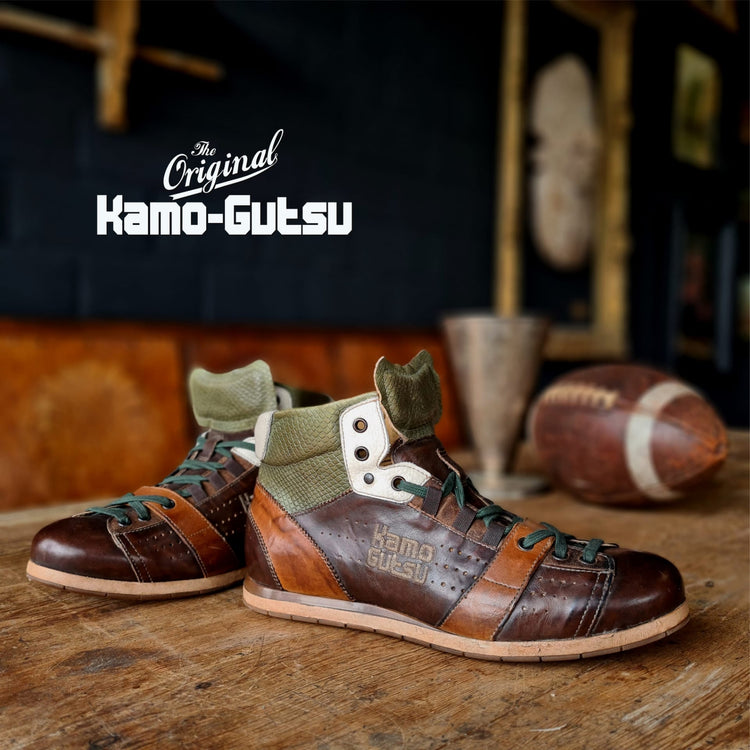 Kamo-Gutsu Herren Leder Sneaker, handgefertigt in Italien