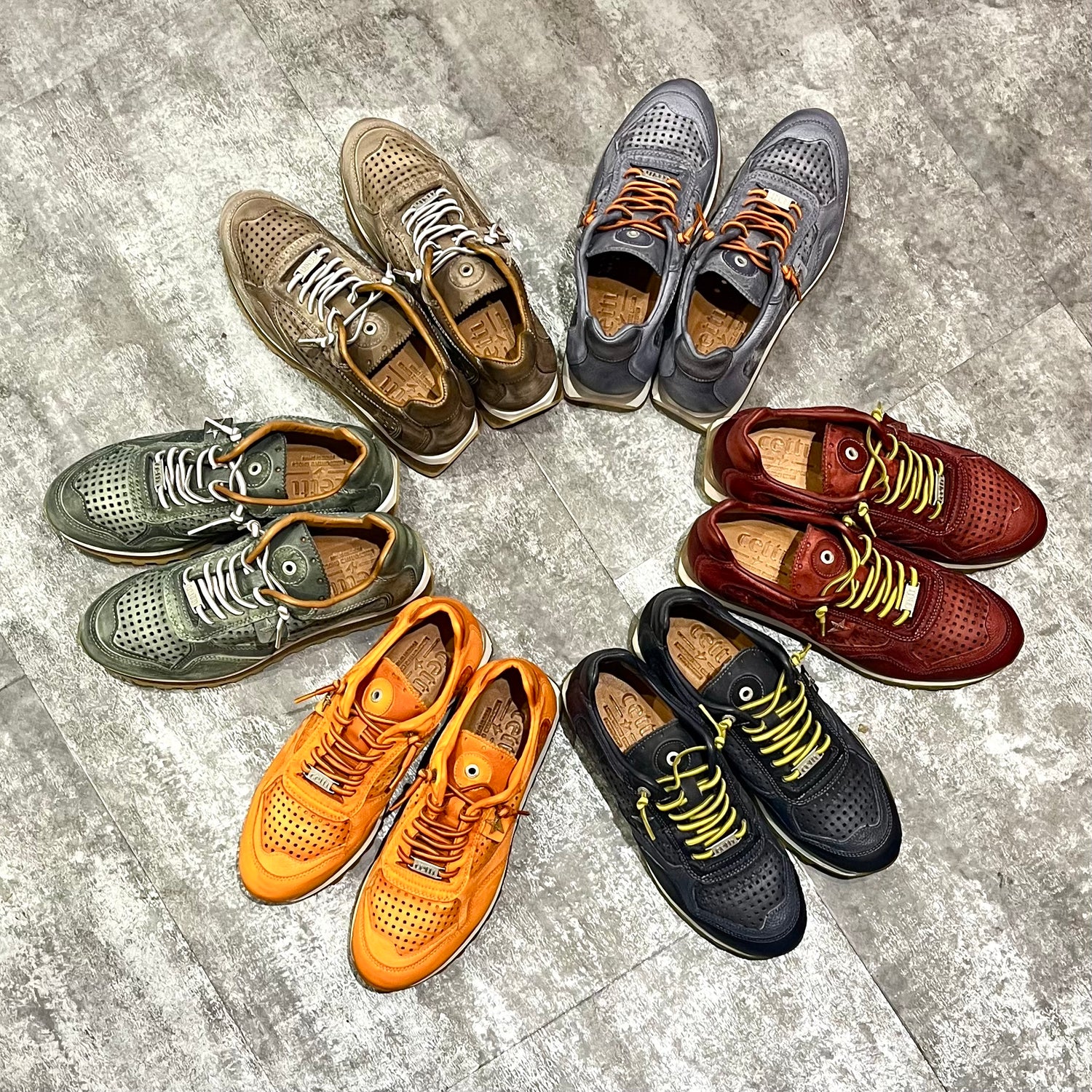 Cetti-Herrenschuhe aus Spanien, 6 Modelle als Beispiel abgebildet