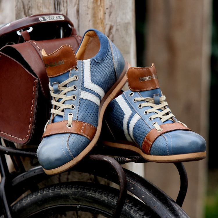 Herren Leder-Sneaker, lässig italienisch und handgefertigt