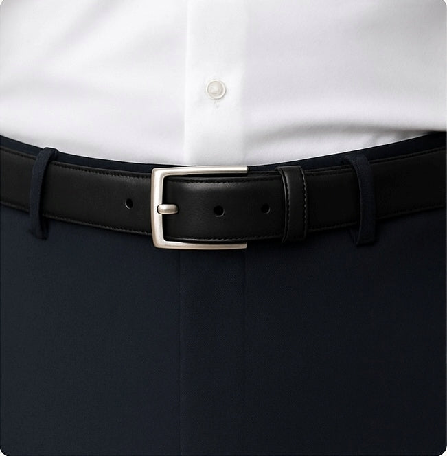 Handgefertigter Ledergürtel für Anzüge und Stoffhosen