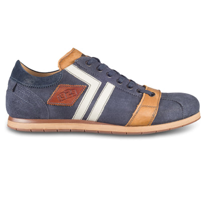 KAMO-GUTSU Sneaker Herren blau/weiß - robustes Rauleder (TIFO-030 cancun + deep blue)