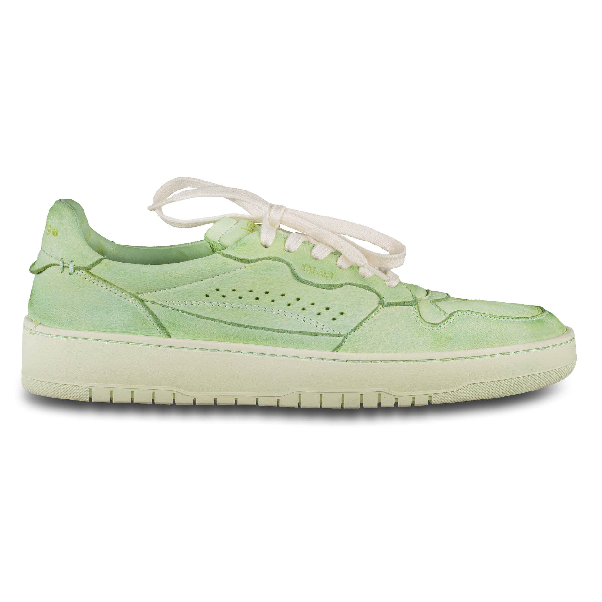 Lemargo Herren Leder Sneaker grün Modell HB01A Cervo Salvia, Hirschleder, Außenansicht
