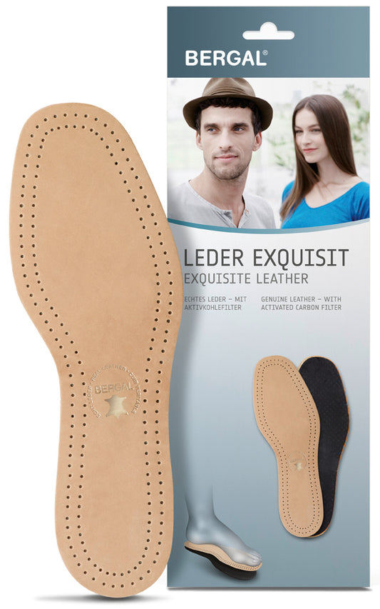 BERGAL Leder Exquisit | Leder-Einlagesohle, Langsohle für Schuhe (Art. 86611)