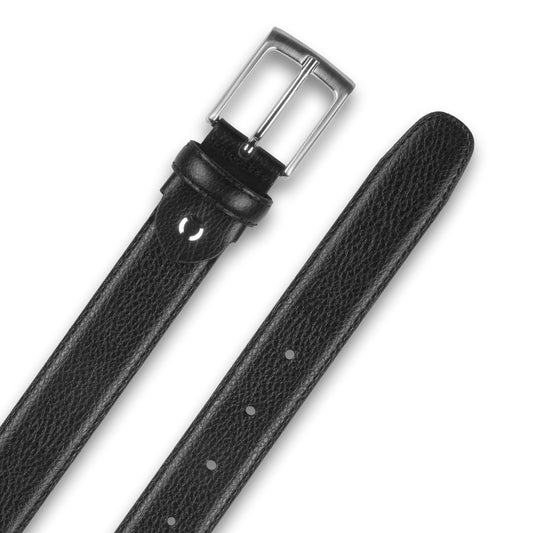 Strukturierter Ledergürtel schwarz 3 cm breit
