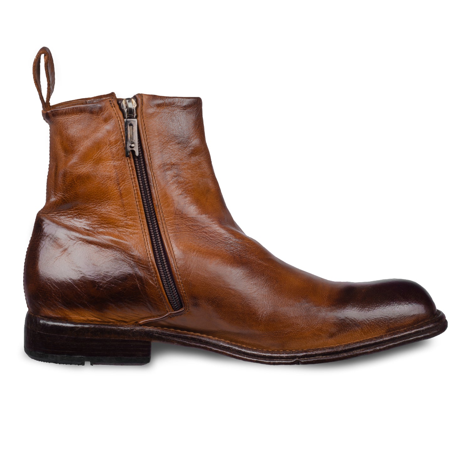 Lemargo | Herren Leder Chelsea Stiefelette mit Reißverschluß, cognac ...